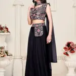 D 73 ✨ Elegant Black Embroidered Lehenga Choli Set ✨