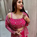 D 74 ✨ Designer Pink Embroidered Co-Ord Set with Jacket ✨