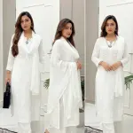 D 80 🤍 Bella Boutiques – New Launch Maslin Chikankari Kurti Set 🤍