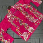 D 88 💖 Elegant Pink Embroidered Co-Ord Set 💖