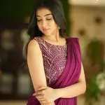 D 36 Elegant Wine Ready-to-Wear Gown Saree