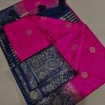 Handwoven Pure Matka Tusshar Silk Saree  Zari Border & Striped Pallu (With Blouse Piece)