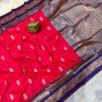 Handcrafted Mahabalipuram Silk Saree (with Blouse Piece)
