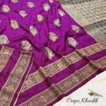 Regal Crimson Minakari Khaddi Silk Saree – Handcrafted Elegance in Buttery Silk