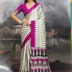 Pure Handcrafted Ajrakh Modal Silk Saree in Grey with Terracotta Pallu