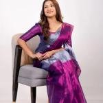 Tissue Saree  With Blouse