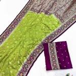 SOFT BUTTRY MASHROO SAREE WITH RICHPALLU  WITH BLOUSE
