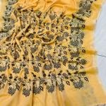 Exclusive Premium Embroidery Work Mul Cotton Saree