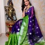 Premium quality lite weight pure contrast Organza Silk with bp