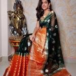 Premium quality lite weight pure contrast Organza Silk with bp