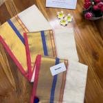 Beautiful Golden Zari Border Soft Mul Cotton Saree