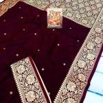 Duel tone katan silk saree with blouse