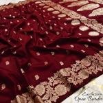 ༺꧁DUEL TONE PREMIUM KATAN WITH OPEN BORDER꧂༻ ALL BODY BUTTA