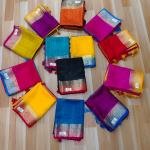 Contrast Pallu Tassar Matka Saree With BLOUSE