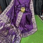 Heirloom Grace – Handcrafted Maroon Bishnupuri Silk Saree