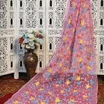 Blush Pink Resham Kota Hand-Embroidered Silk Saree – Vibrant Multicolour Threadwork (No Blouse Piece)