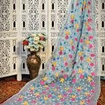 Handcrafted Elegant Resham Kota Embroidered Floral Silk Saree – Cream Base (No Blouse Piece)