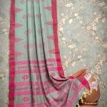 Handwoven Mercerised Cotton Saree –Traditional Patterns (With Blouse Piece)