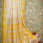 Handwoven Mercerised Cotton Saree –Traditional Patterns (With Blouse Piece)