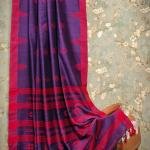 Handwoven Mercerised Cotton Saree –Traditional Patterns (With Blouse Piece)