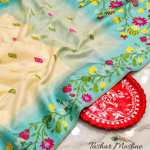 ༺꧁ TASAR WITH IKKAT WORK ꧂༻ WITH BLOUSE PISES
