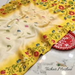 ༺꧁ TASAR WITH IKKAT WORK ꧂༻ WITH BLOUSE PISES