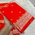 ༺꧁ PREMIUM SILKY MASHROO BENARASHI KATAN ꧂༻ BENARASHI KATAN SPECIAL RED COLOUR