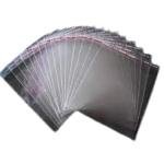 HEE Seal-O-King Poly Bags 5" x 7" (200 Pack) | One Side Adhesive, Transparent Plastic Storage Bags