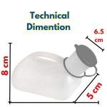 HEE Male and Female Premium Quality Urine Pot Urinal Bottle 1000 ml, For Hospital