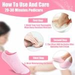 Moisturizing Silicone Spa Gel Socks for Women & Men Crack Heel Repair Socks with Natural Oil & Vitamin E for Dry Cracked Feet