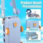 Bus Water Bottle For Kids With Strap, Sipper, & Straw | Leakproof, Bpa Free With Lock, 500 Ml  Tritan Water Bottle For School Kids