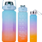 Motivational Water Bottle Set of 3 Water Bottles
