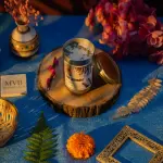 Calming Lavender Aroma Candle In Silver Jar