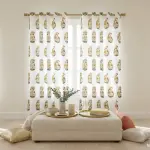 Floral Valley Kairi Print Curtains – Hand Block Bunai Pattern in Cotton