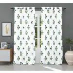 Jaipuri Aachho Block Print Curtains – Blue Floral Elegance in Cotton
