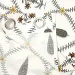 Pinklay Golden Bloom Curtains – Hand Block Printed Floral Elegance