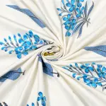 Plush Heritage Cotton Curtains – Hand Block Printed Floral Design