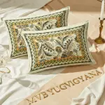 Royal Fern Scroll Double Bedsheet Pure Cotton
