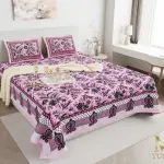 Royal Fern Scroll Double Bedsheet Pure Cotton