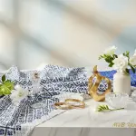 Regal Geometric Border Double Bedsheet Pure Cotton