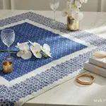 Regal Geometric Border Double Bedsheet Pure Cotton