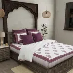 Fortune Feathers Hand Block Bedsheet