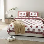 Mocha Royal Mandala King Size Pure Cotton Bedsheet