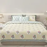 Palm Oasis King Size Pure Cotton Bedsheet