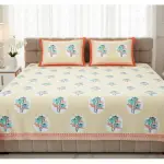 Palm Oasis King Size Pure Cotton Bedsheet