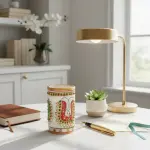 Marble Peacock Painting Pen Holder