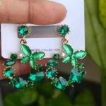 Trendy Multicolor Butterfly's Crystals Drops Earrings for Women