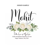 Personalized Valentine Gift Combo for Couples | Customized Name Printed Handkerchief & Romantic Couple Keychain