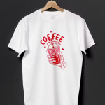 Valentine Printed White Cotton T-Shirt for Women