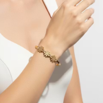 Premium Gold Plated Floral Bracelet for Women & Girls